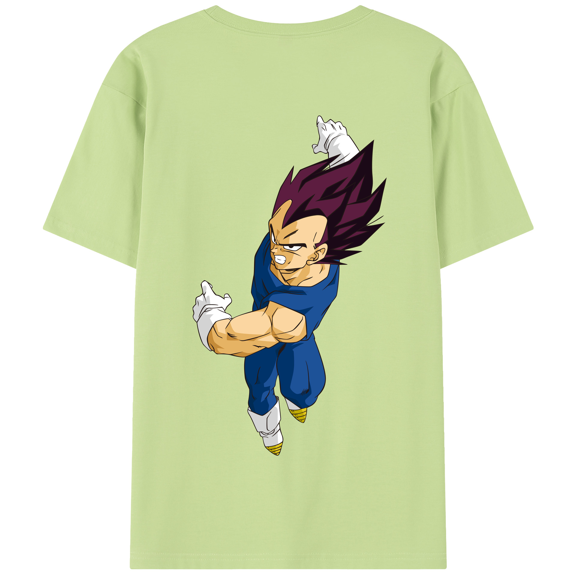 （画像用） ドラゴンボール ベジータ四世（Bejīta Yonsei）DRAGON BALL Vegeta IV 綿100％半袖Tシャツ（背面プリント）